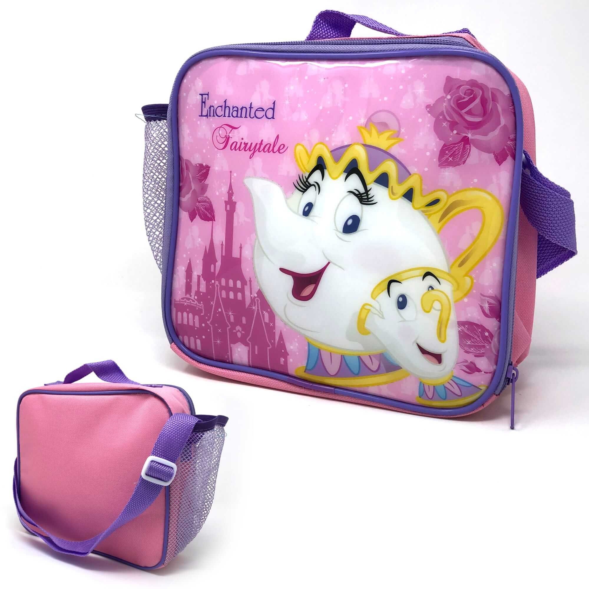 Princess Lunch Bag With Side Pocket And Shoulder Strap - Beauty & Beast
